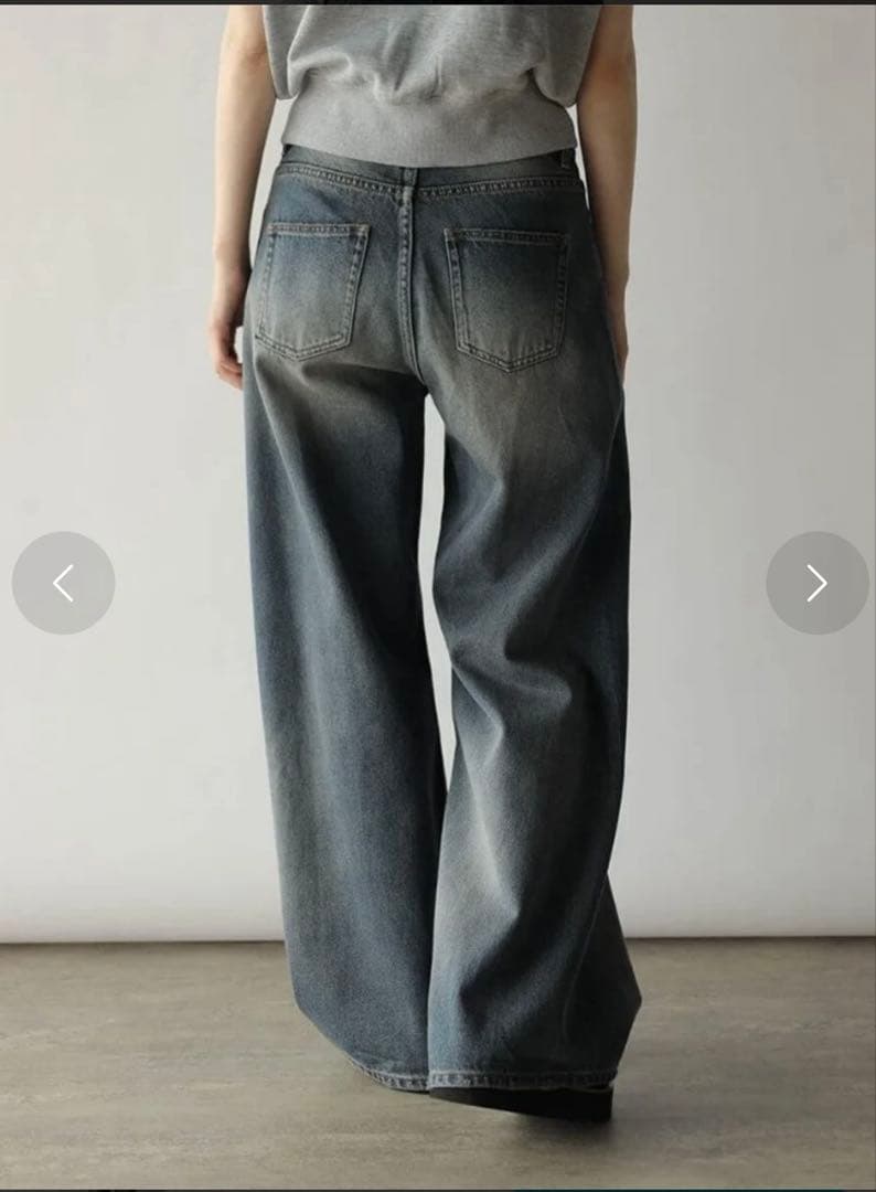 スコットクラブ RADIATE 切り替えデザイン ダメージデニム ワイドパンツ