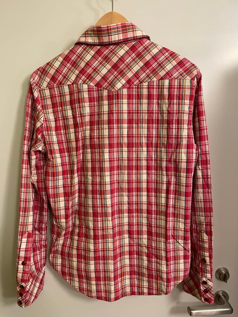 ぽ*ん様 Number (N)ine ナンバーナイン　チェック柄 長袖ネルシャツ