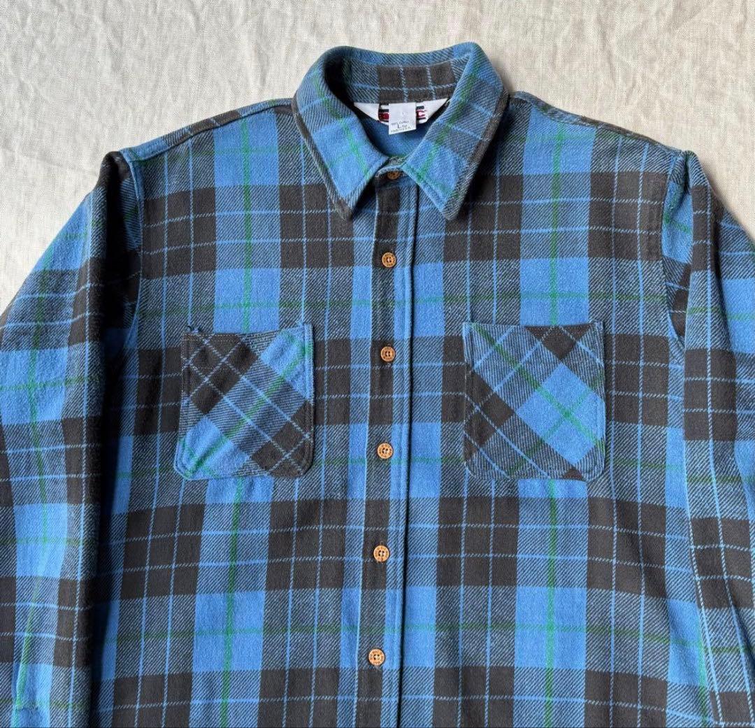 80’s BIG MAC ビックマック ブルー フランネルシャツ チェックネル
