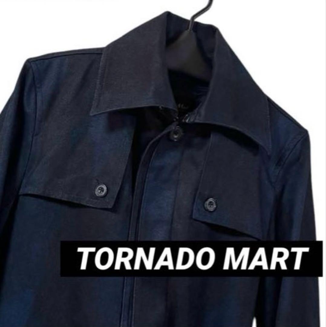 専用品 TORNADO MART マイクロスエード 薄手 コート ライナー付 紺