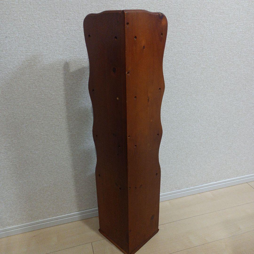 アンティーク　北欧風　木製コーナーラック コーナー飾り棚 3段収納