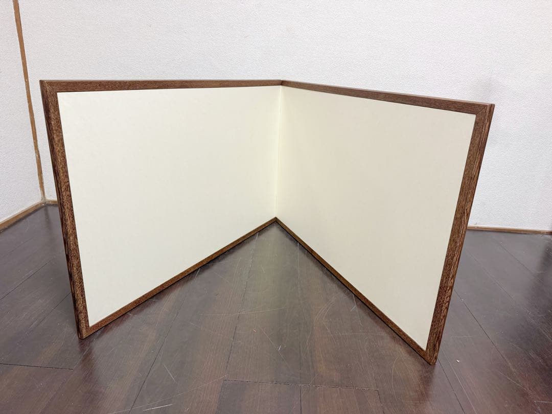 未使用 茶道具 女桑 無地 風炉先屏風 茶室 元箱