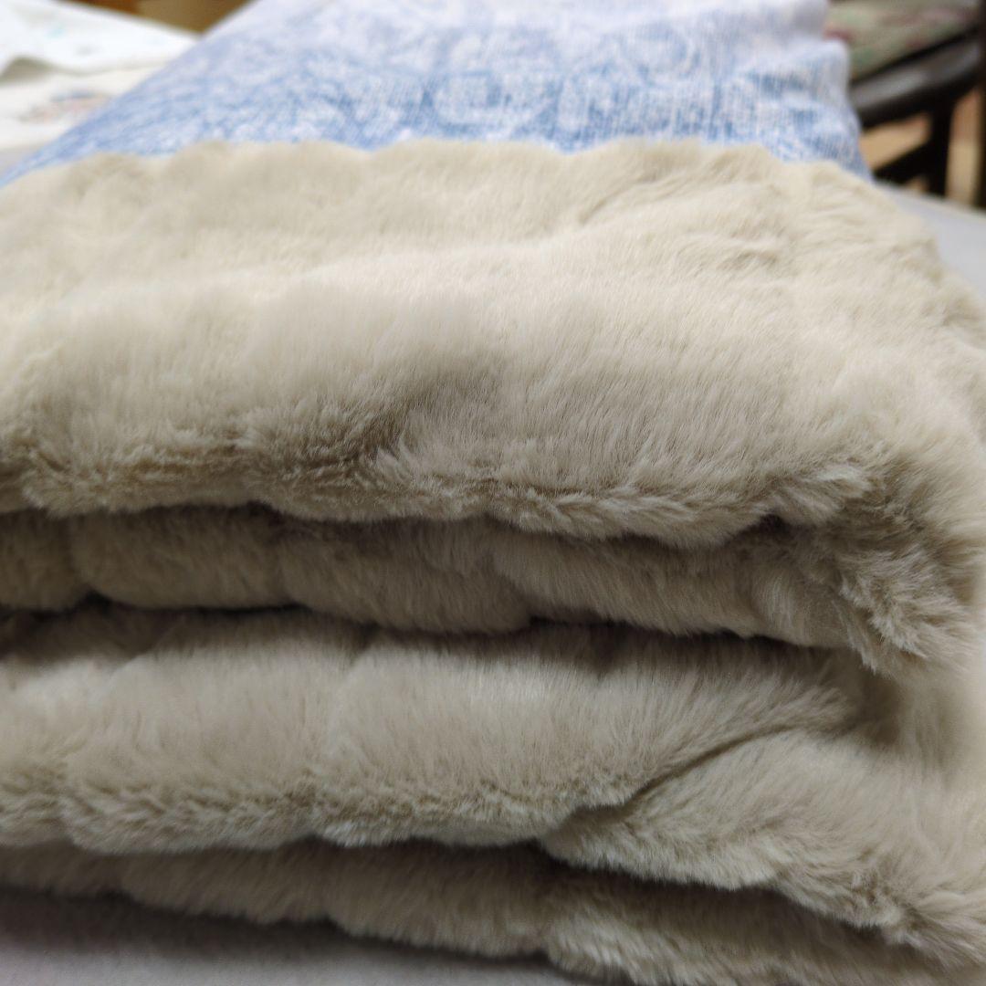 西川あったか掛けふとんカバー2枚組ラビットファー