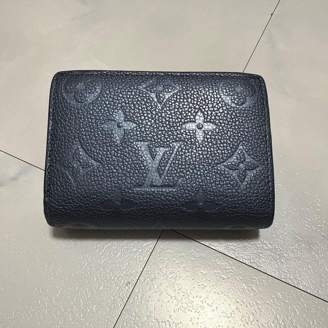 ルイヴィトン アンプラント ポルトフォイユ クレア メタリックブルー