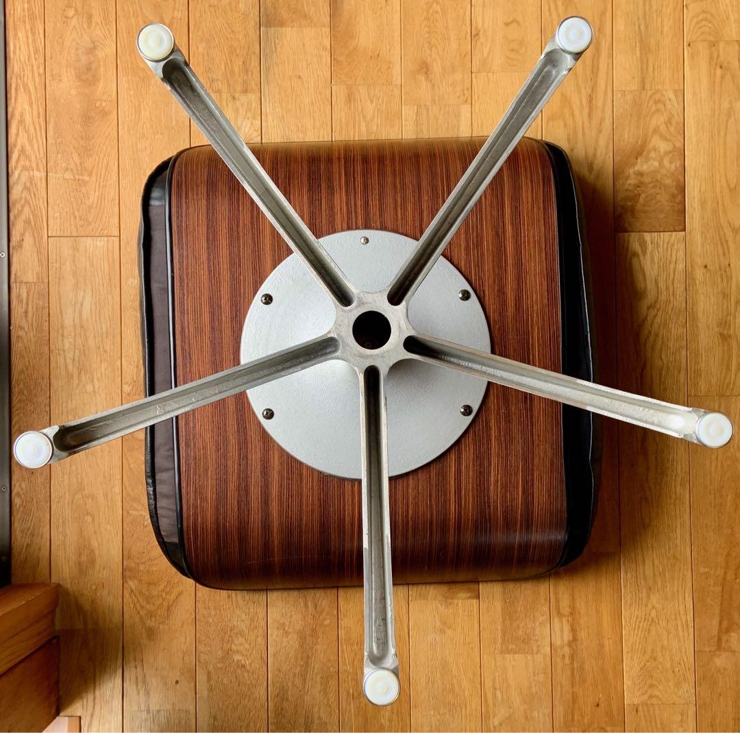 J*様 ヴィンテージ　黒革×木目調のスツール　椅子•チェア　1960s ハーマン