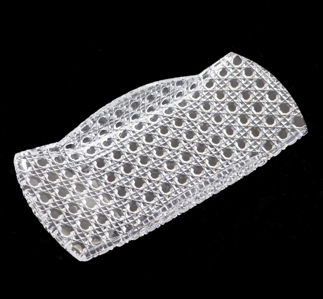 オールド・バカラ 美術館級 大型平向付 盛皿 全面切子 ディアマン ピエーリー