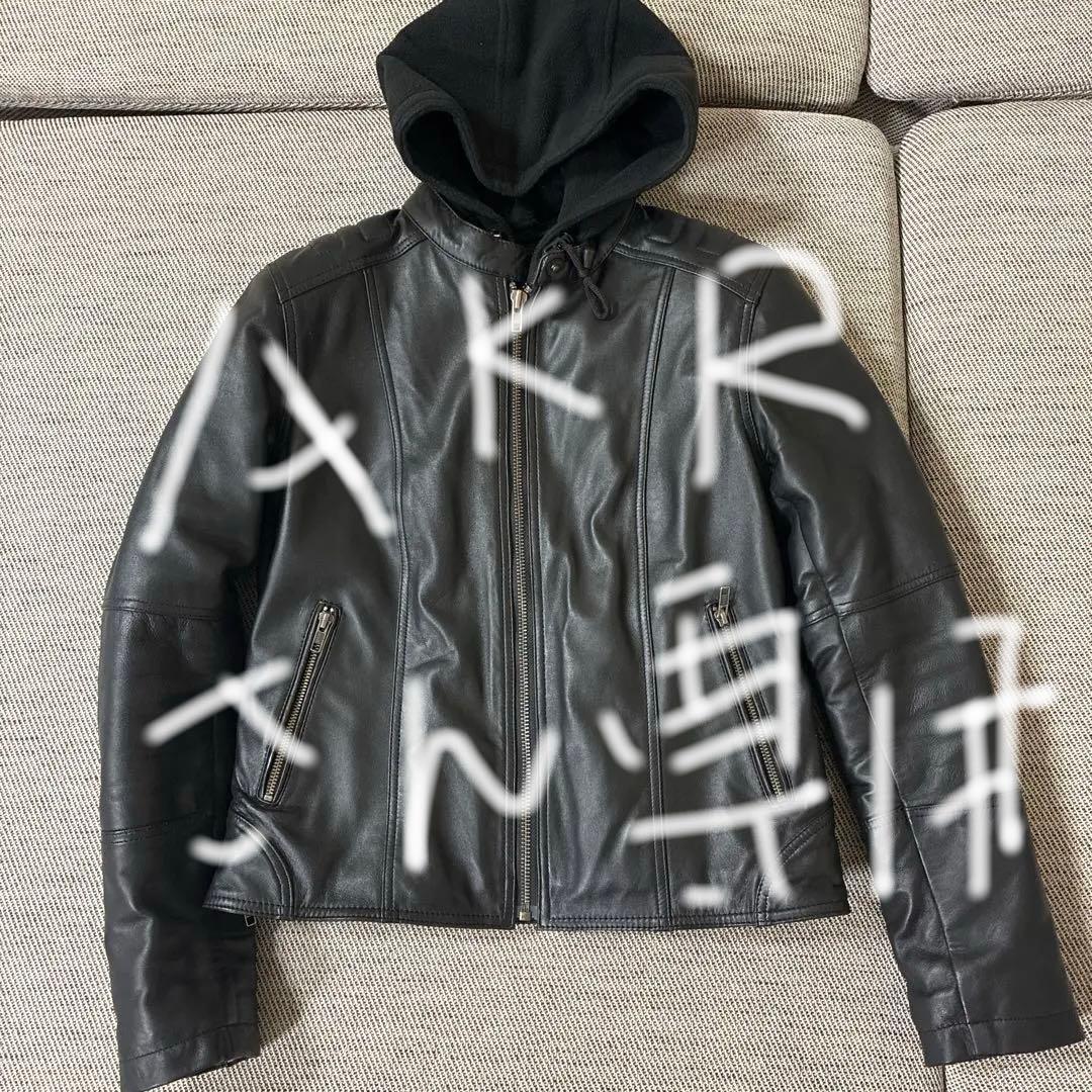 デクナー Frau degner フード付きレザージャケット