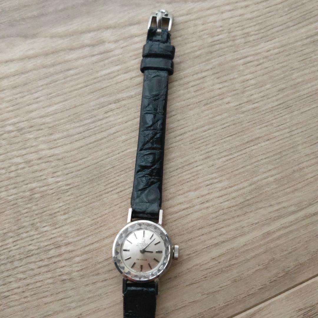 美品 オメガ デビル レディース 自動巻き カットガラス ヴィンテージ 稼働品