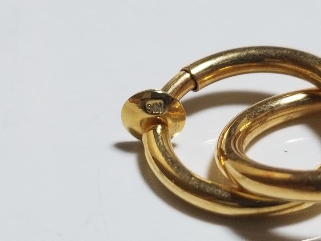 ク*ー様 中古18Kゴールドリングとイヤリングネックレス、4.61グラム