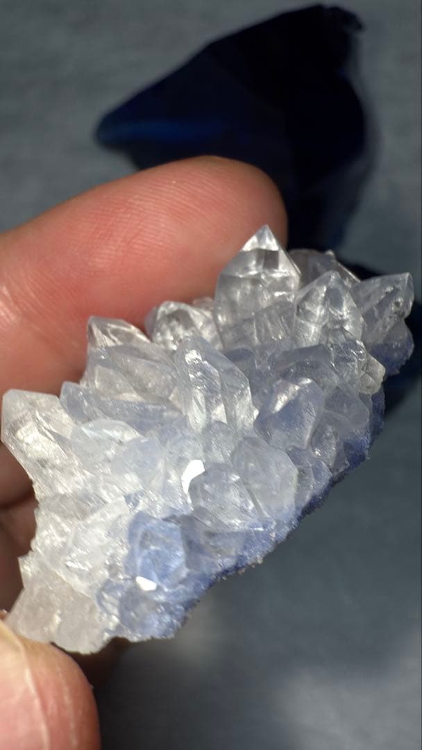 高品質 デュモルチェライトインクォーツ クラスター 原石