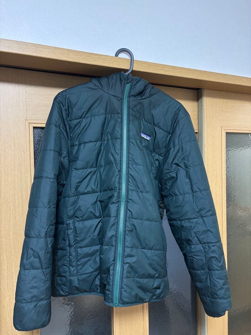 パタゴニア　キッズ リバーシブル レディ・フレディ・フーディ XXL グリーン