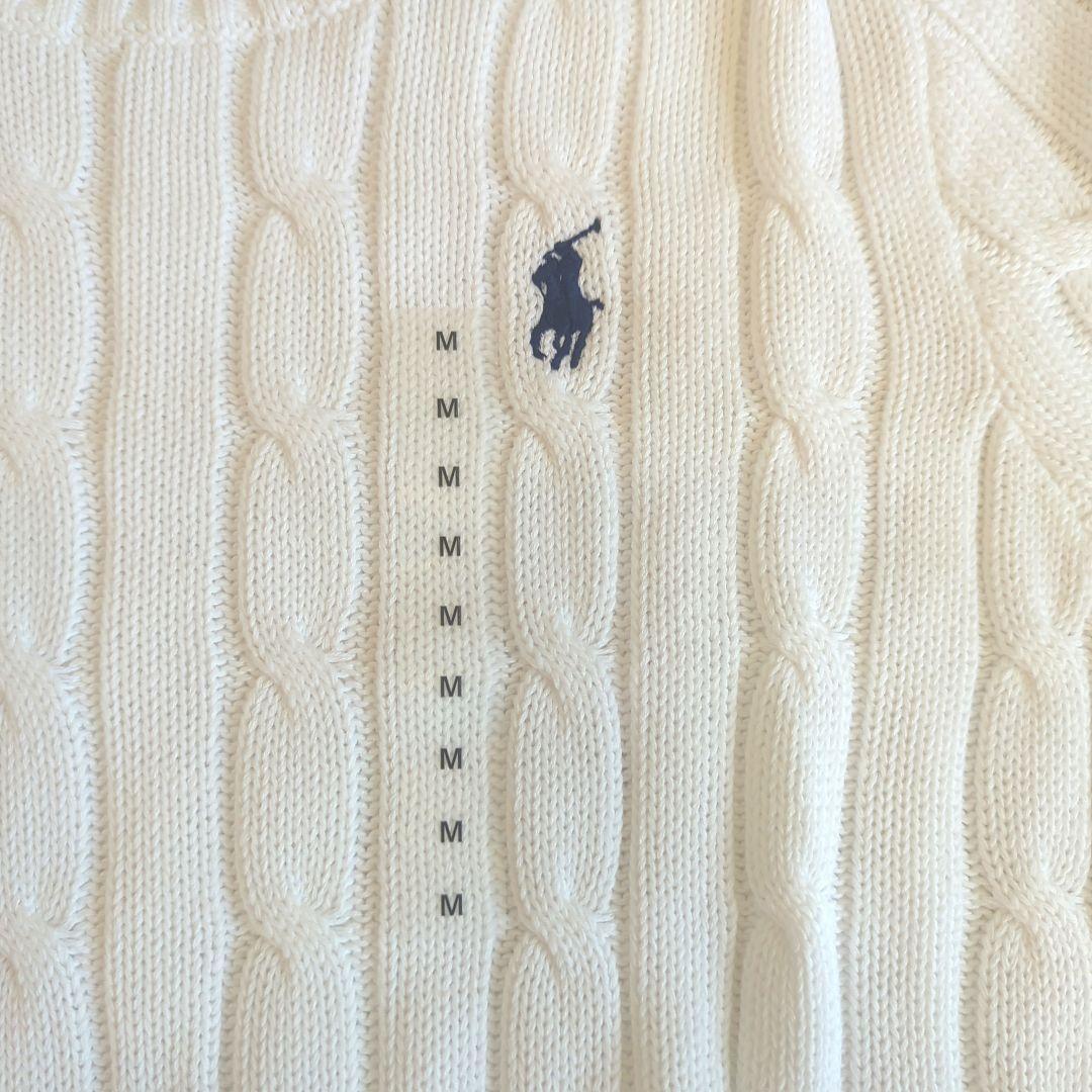 Polo Ralph Lauren ケーブルニット 半袖 M ホワイト