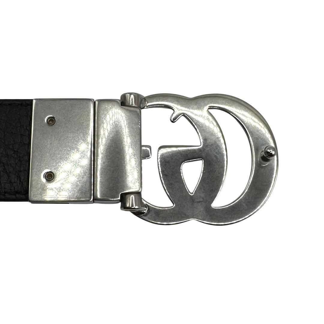 ★S級極美品★GUCCI ベルト インターロッキング シルバー ダブルG