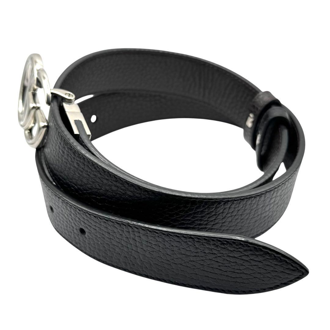 ★S級極美品★GUCCI ベルト インターロッキング シルバー ダブルG