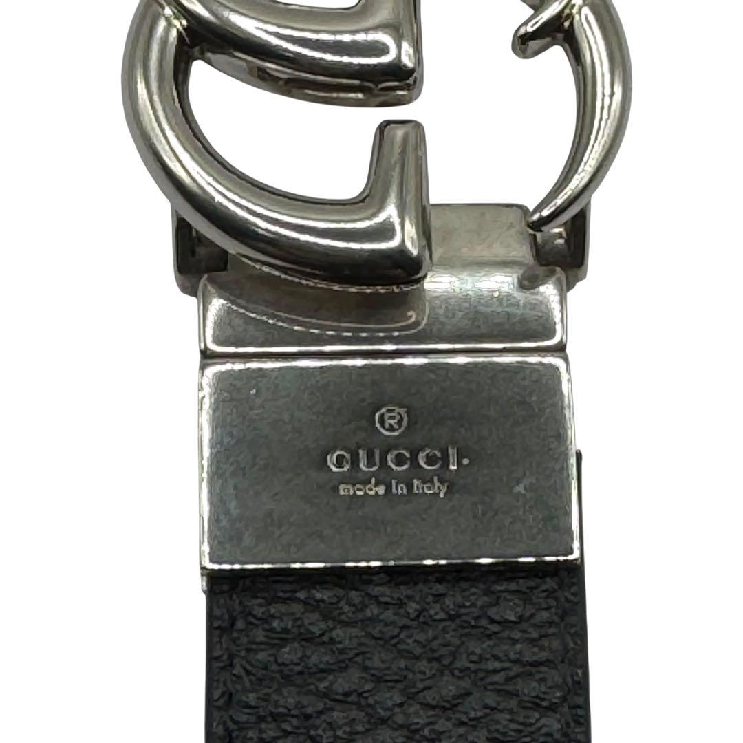★S級極美品★GUCCI ベルト インターロッキング シルバー ダブルG