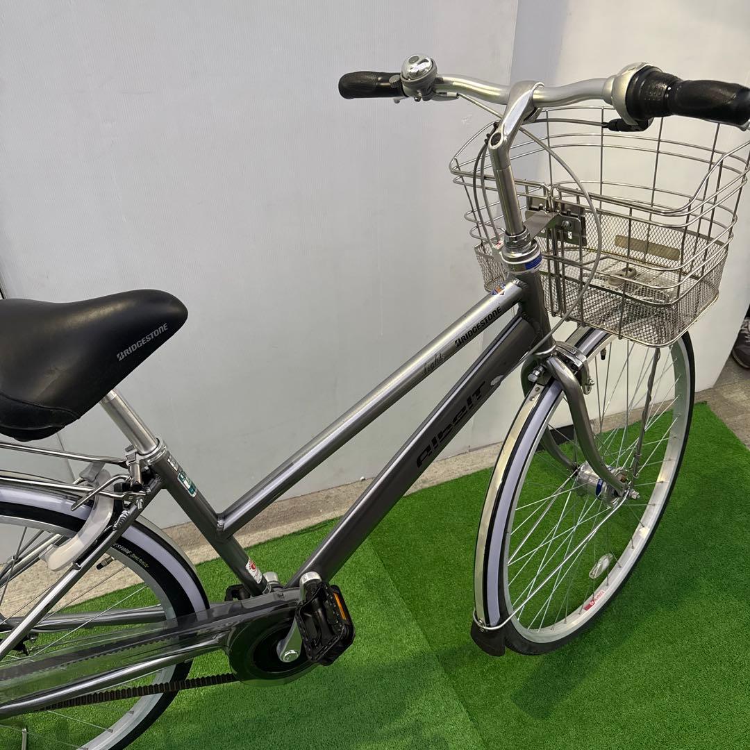 ブリヂストン アルベルト自転車27インチ 内5速 シルバー美品【引き取り限定】