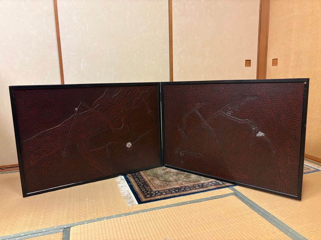 鎌倉彫　風呂先屏風