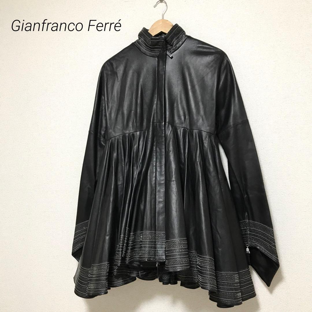 かおり　レザージャケット　ぺプラムジャケット