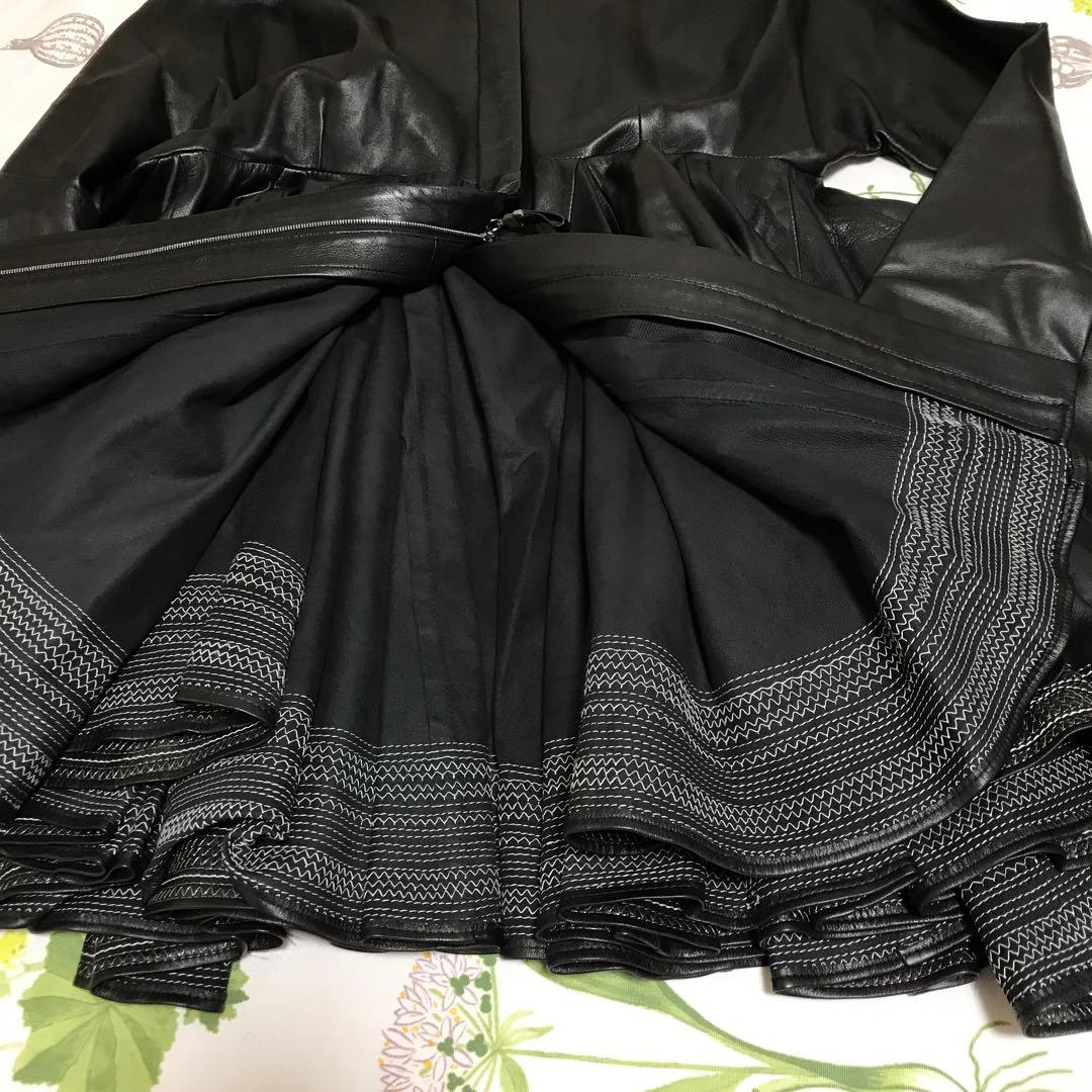 かおり　レザージャケット　ぺプラムジャケット