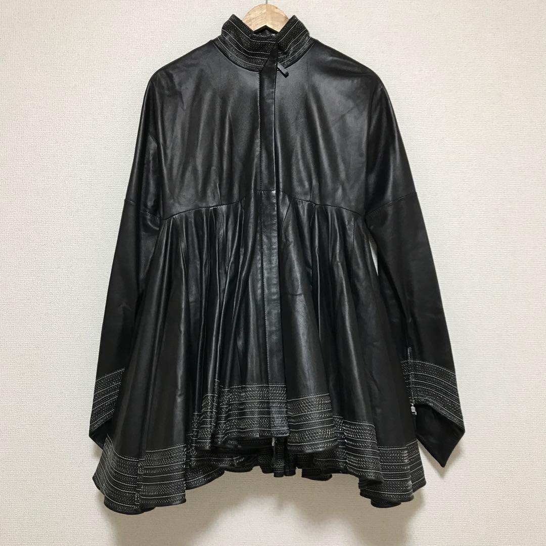 かおり　レザージャケット　ぺプラムジャケット