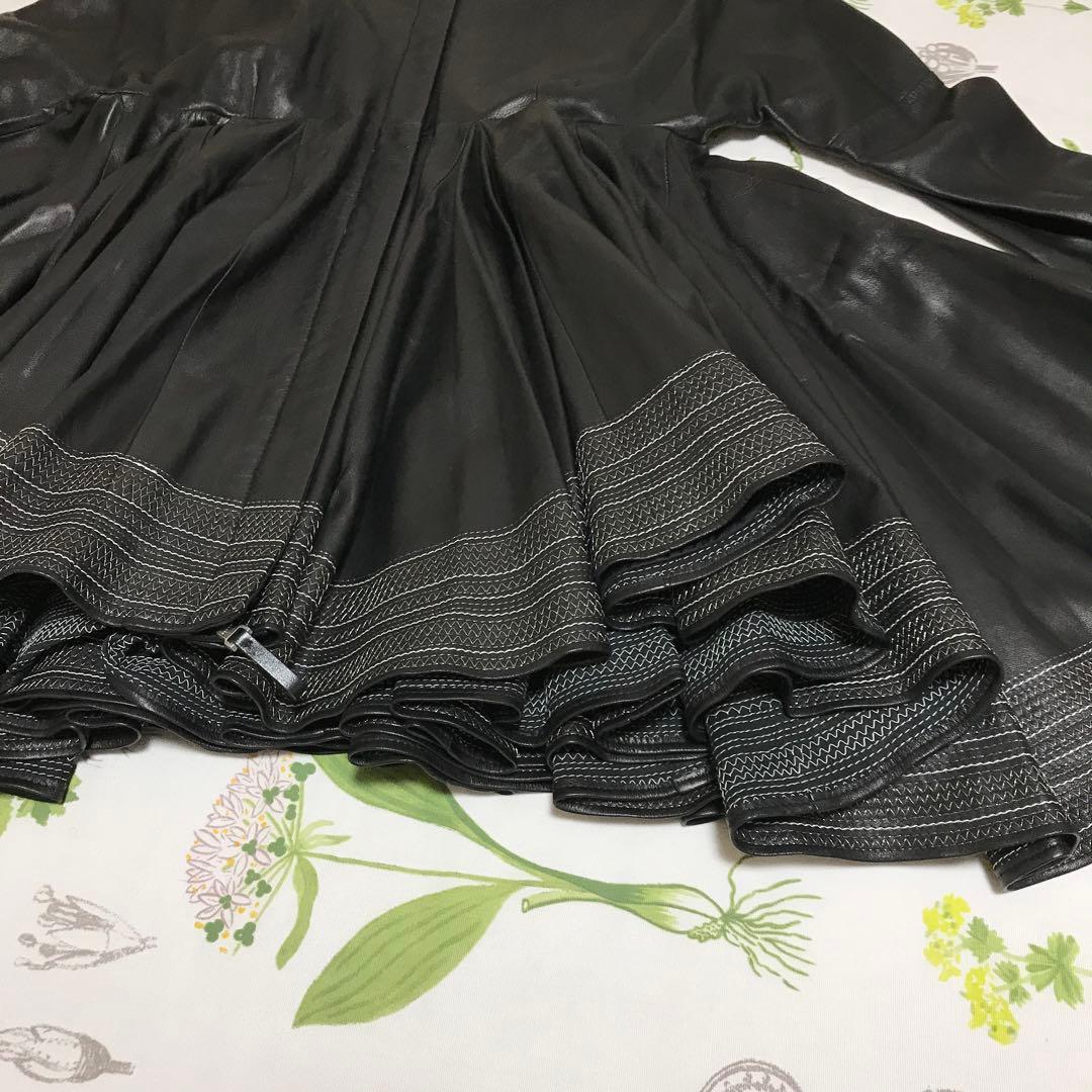 かおり　レザージャケット　ぺプラムジャケット