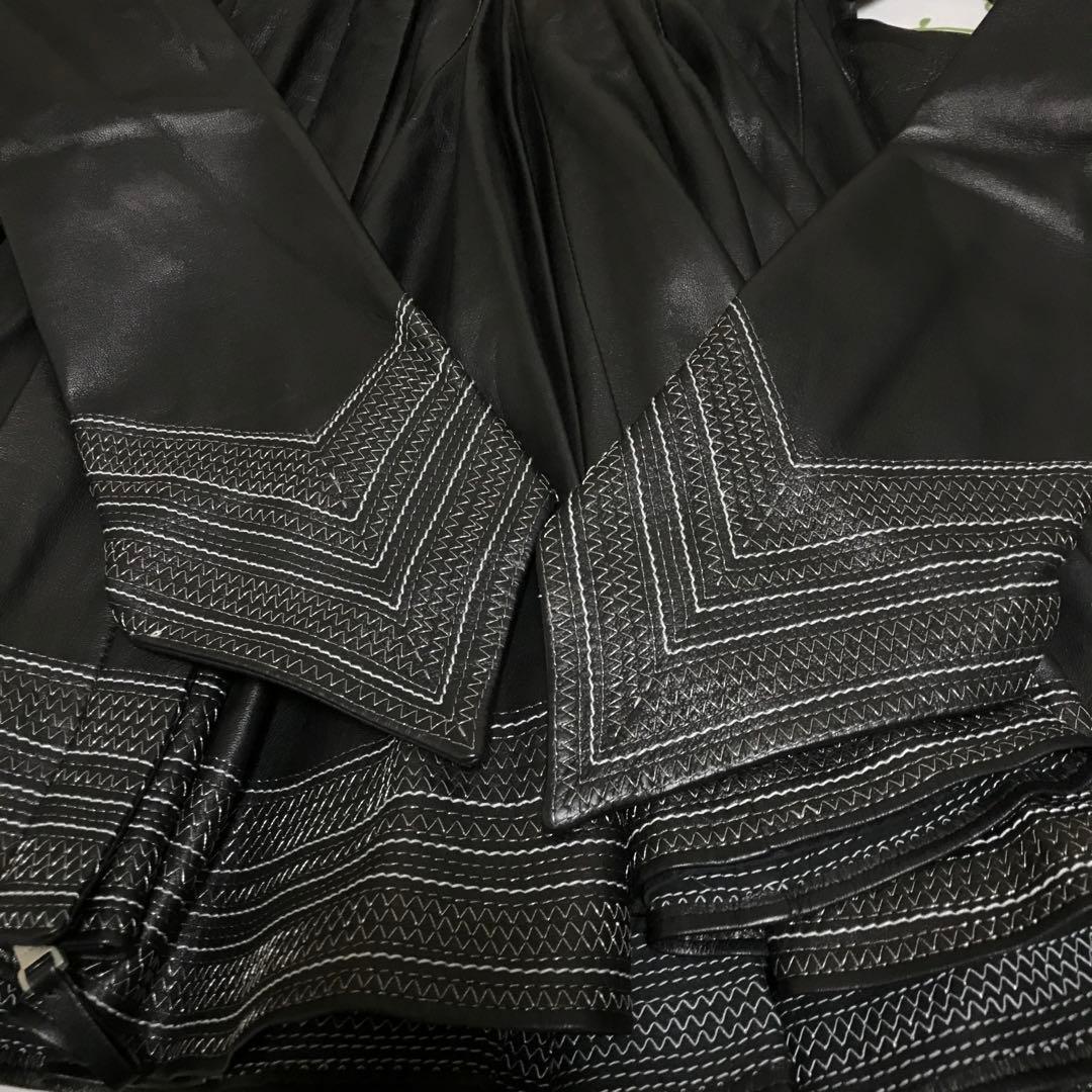 かおり　レザージャケット　ぺプラムジャケット