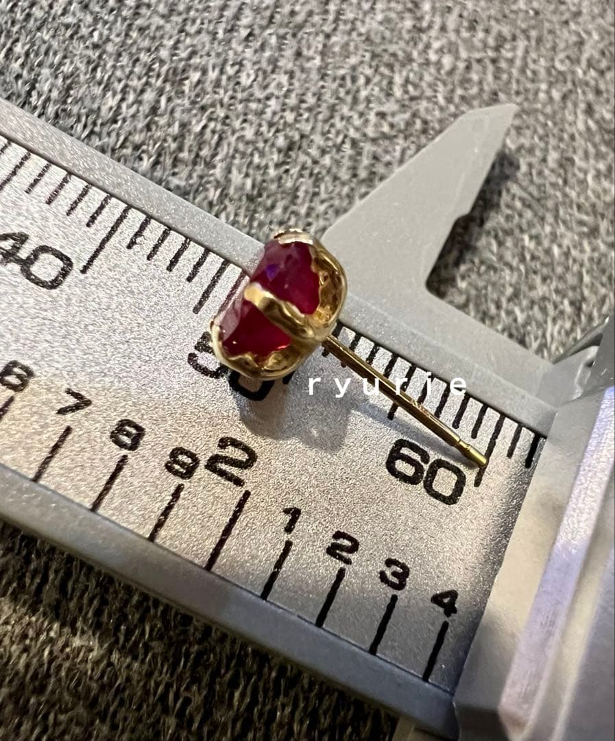 18金レディースピアスルビーセール❣️