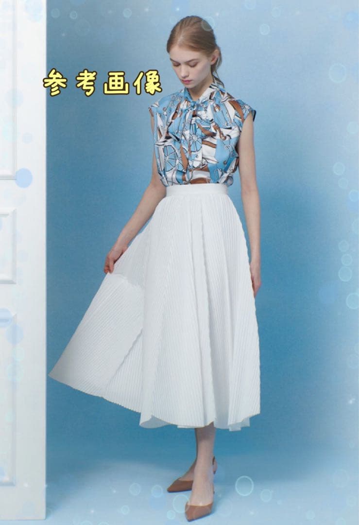 新品タグ有★最終値下げ★ルルウィルビー マリーナプリント ブラウス　2025SS