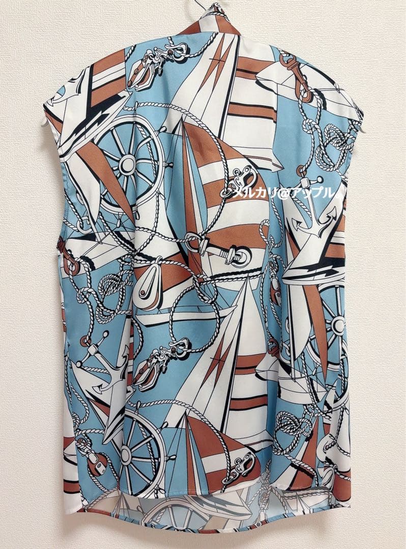 新品タグ有★最終値下げ★ルルウィルビー マリーナプリント ブラウス　2025SS