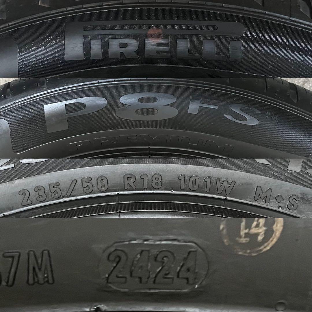 2024年製 溝9.8〜9.9分山　ピレリ　P8 FS 235/50R18