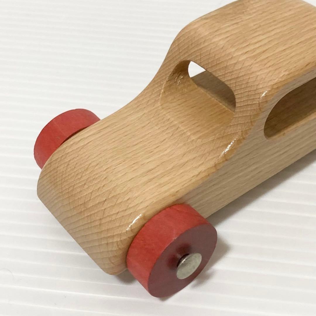 デュシマ社 木製 赤いカー 白木 デュシマ鉄橋 知育玩具