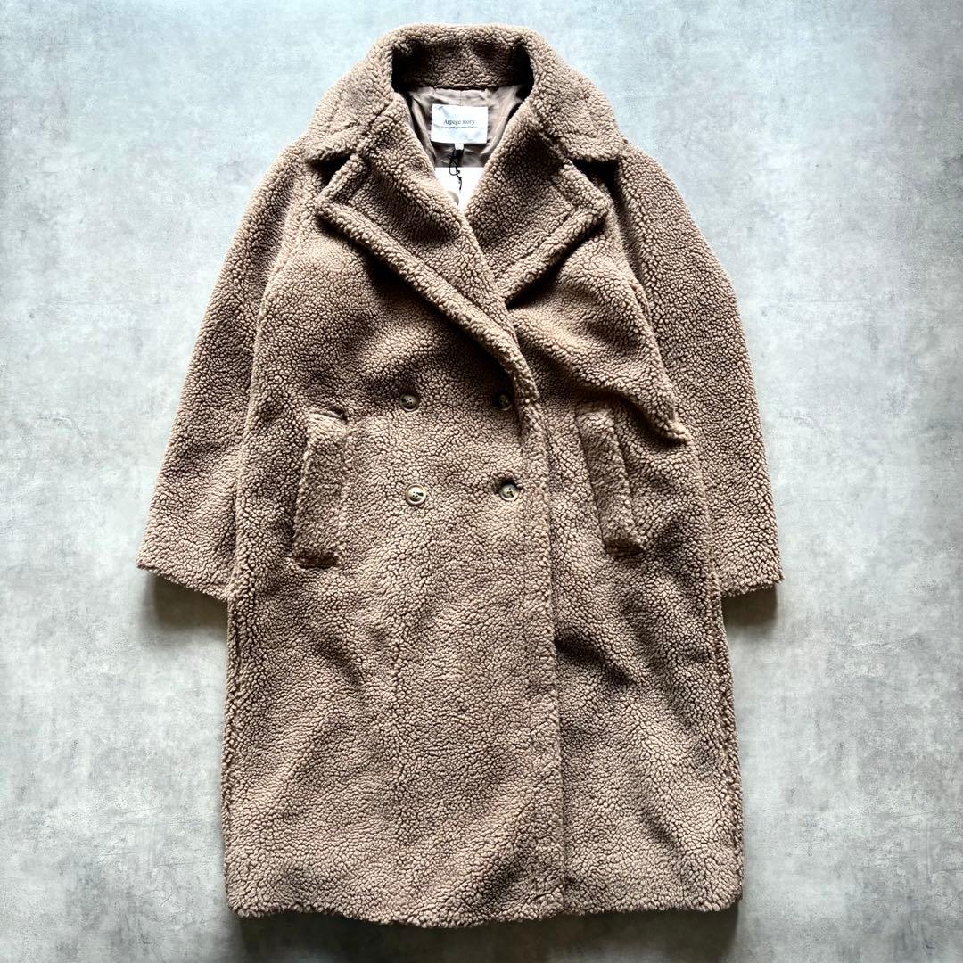 タグ付き 人気 もこもこ アルページュストーリー ボアコート テディベア ロング