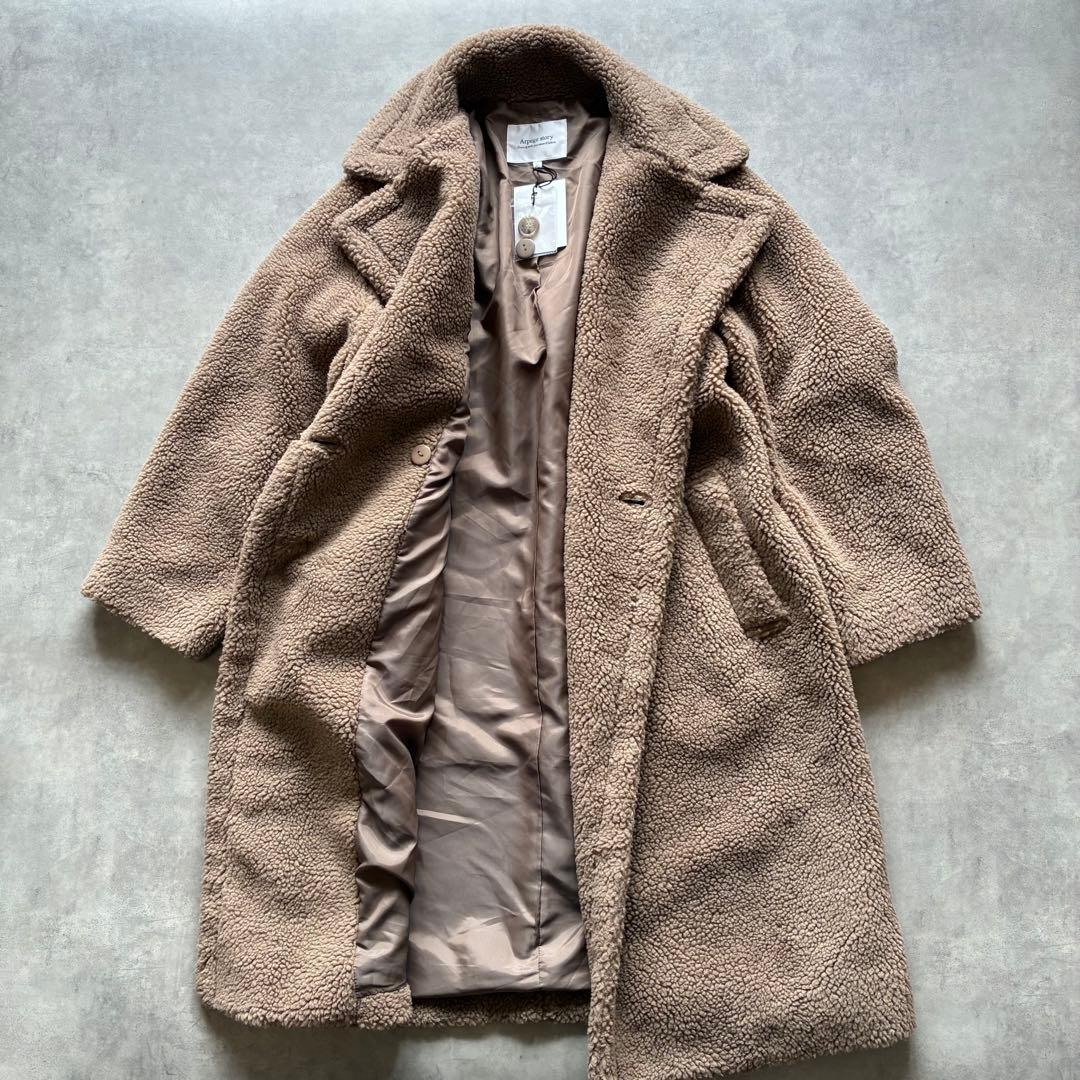 タグ付き 人気 もこもこ アルページュストーリー ボアコート テディベア ロング