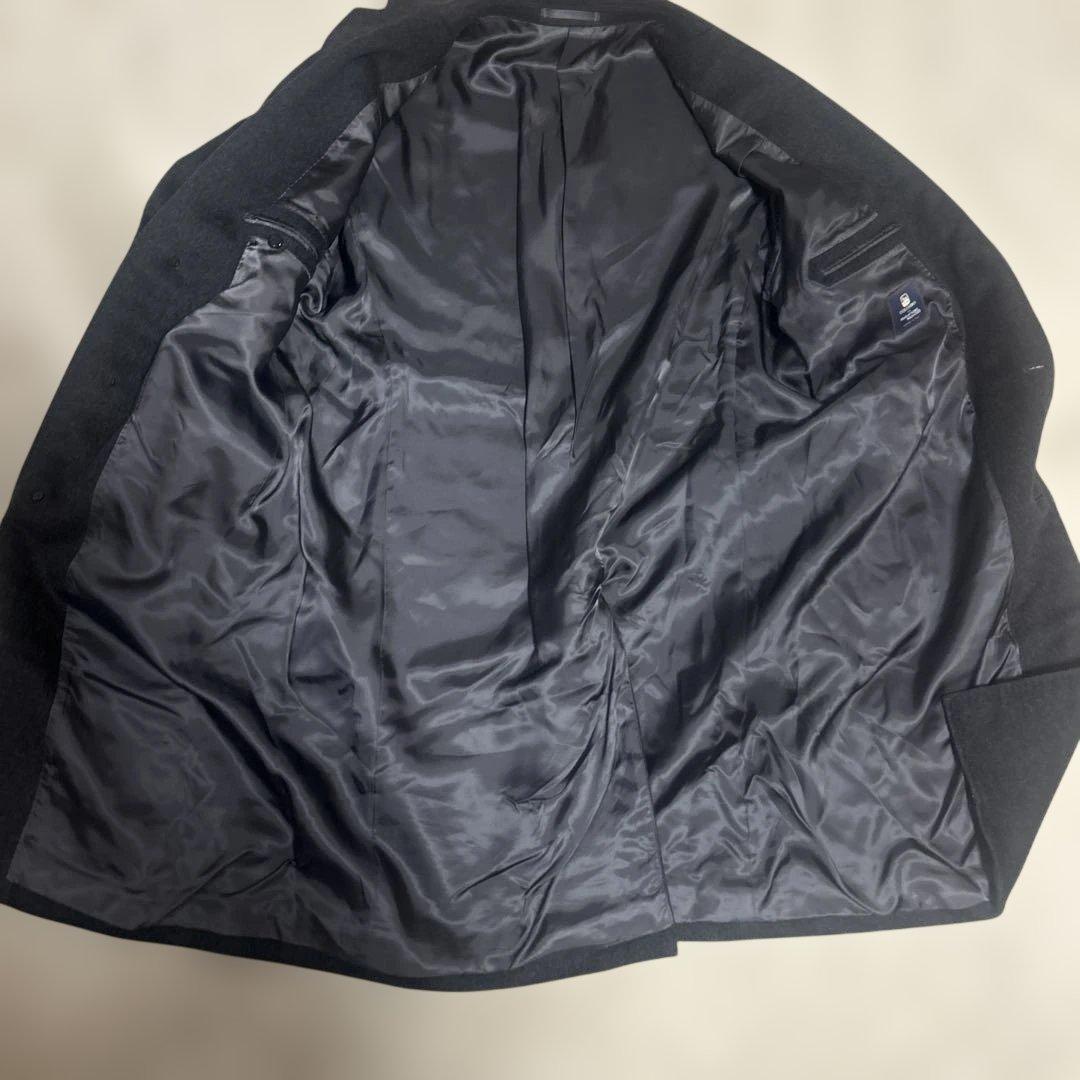 【未使用級】鎌倉シャツ × COLOMBO カシミヤ チェスターコート 黒 XL