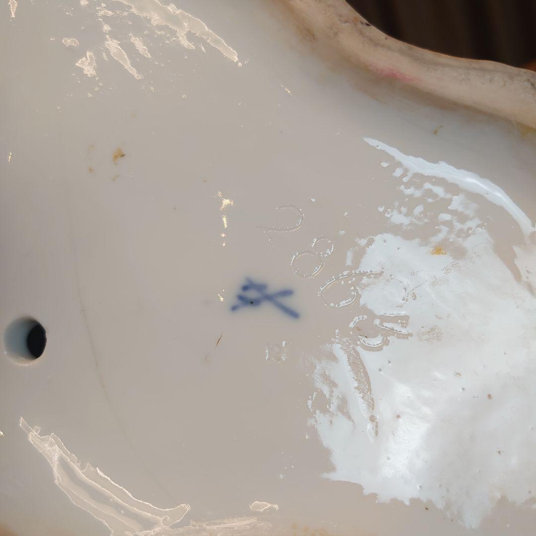 マイセン　大型　ポプリボウル　ペア　貴婦人　貴公子