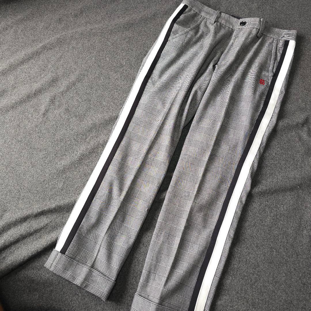 【ラフアンドスウェル】サイドライン×グレンチェック総柄 ゴルフパンツS