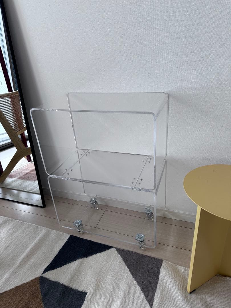 APTONEアプトン★クリアチェスト★透明アクリルキャスターラック