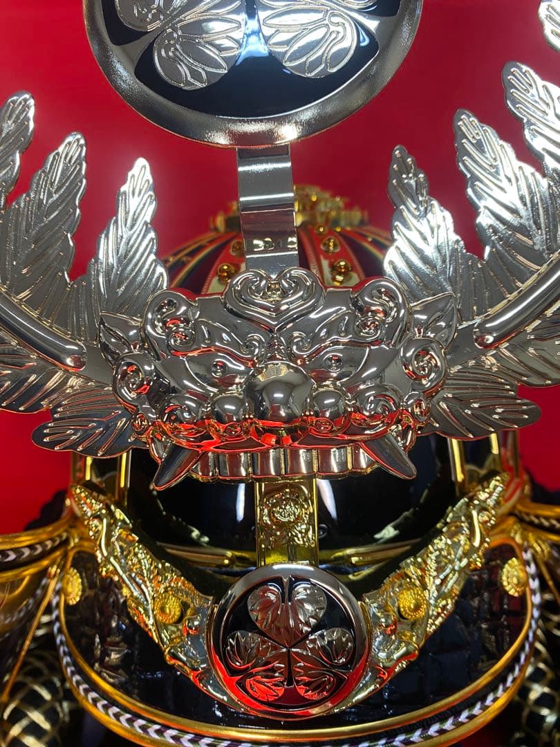 東京久月　五月人形　徳川家康　着用兜飾り　正絹糸　着用できる兜