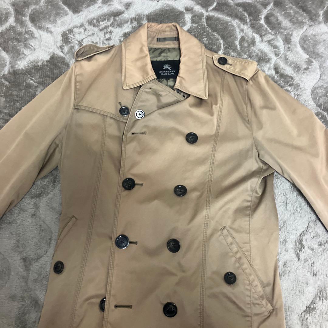 バーバリーブラックレーベル トレンチコート希少L BMA46-306-44