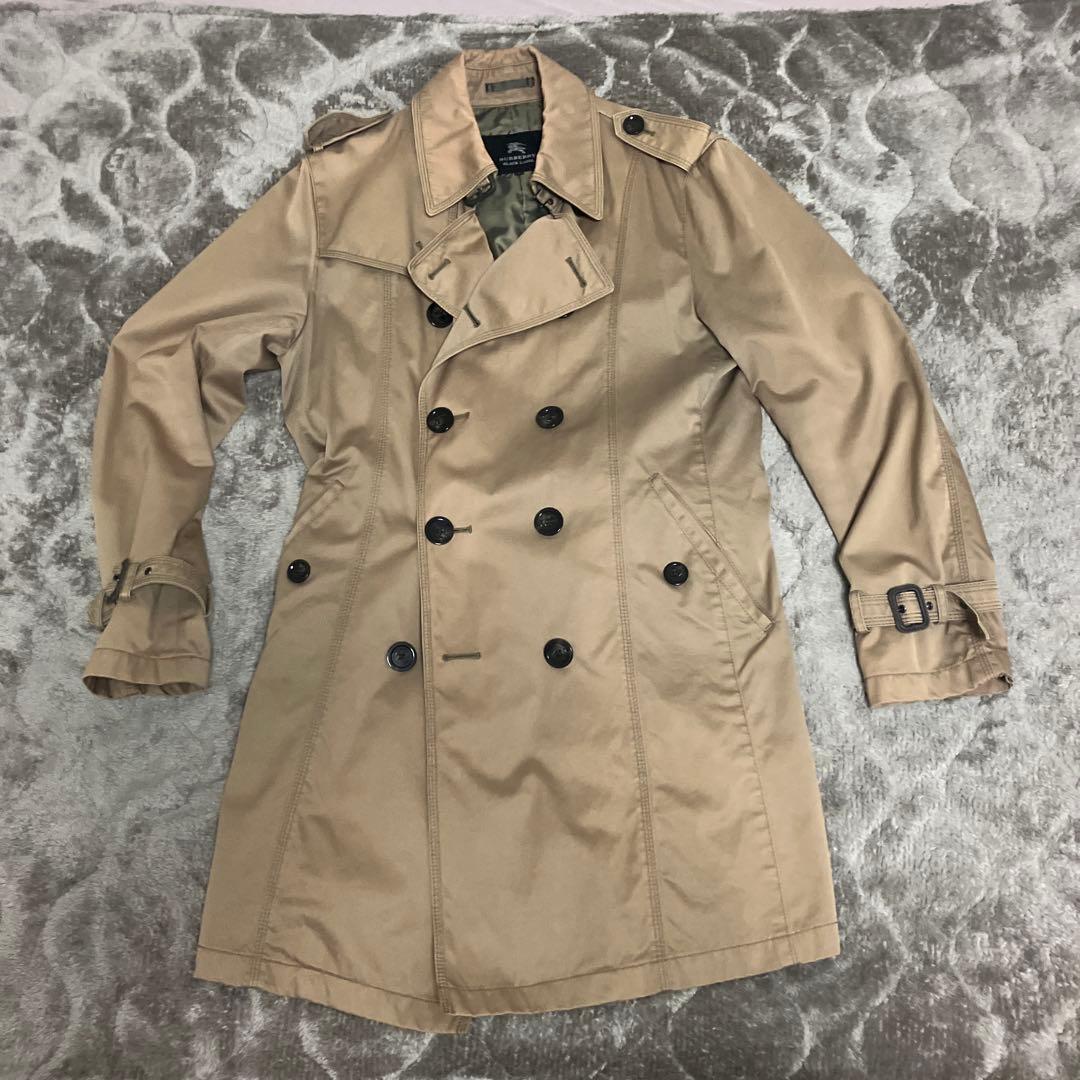 バーバリーブラックレーベル トレンチコート希少L BMA46-306-44