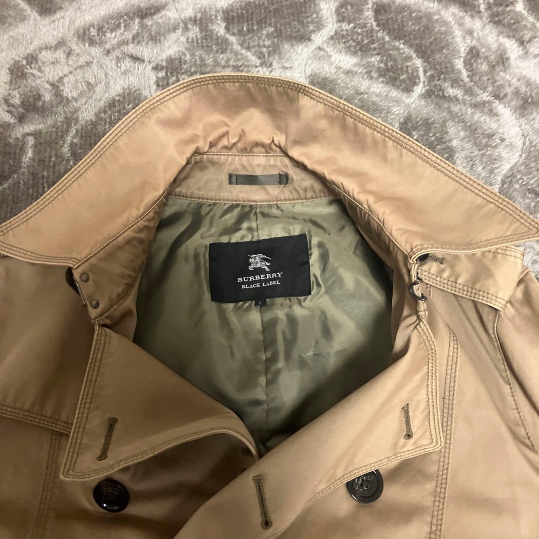 バーバリーブラックレーベル トレンチコート希少L BMA46-306-44