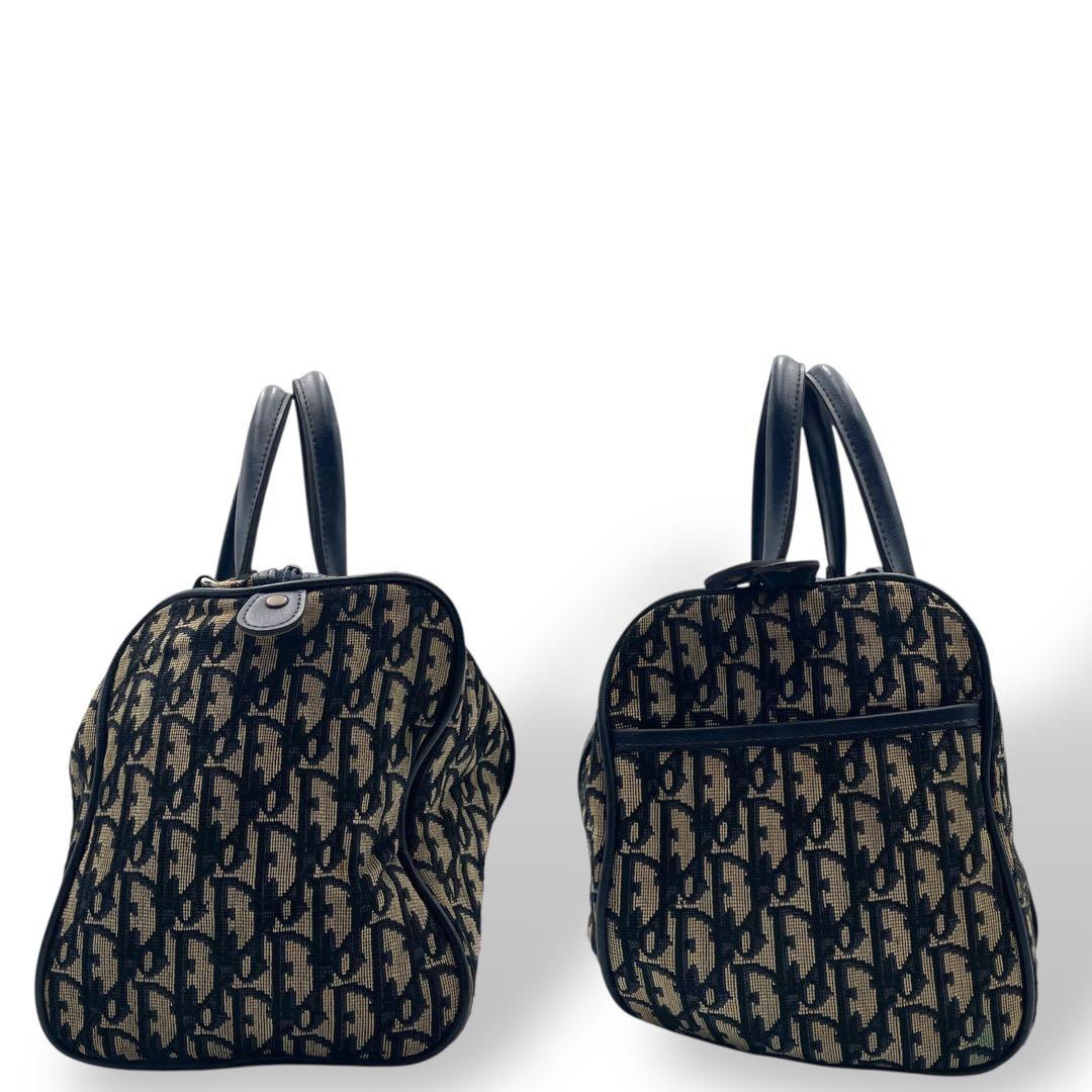 良品 Christian Dior ミニボストンバッグ キャンバス トロッター