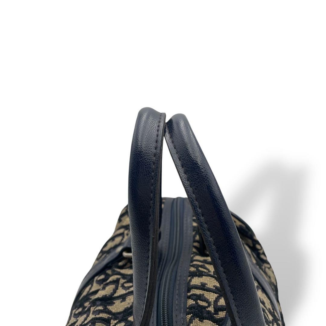 良品 Christian Dior ミニボストンバッグ キャンバス トロッター