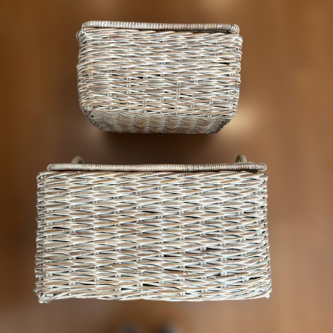 ローラアシュレイ 籠バスケットBOX 2個セット