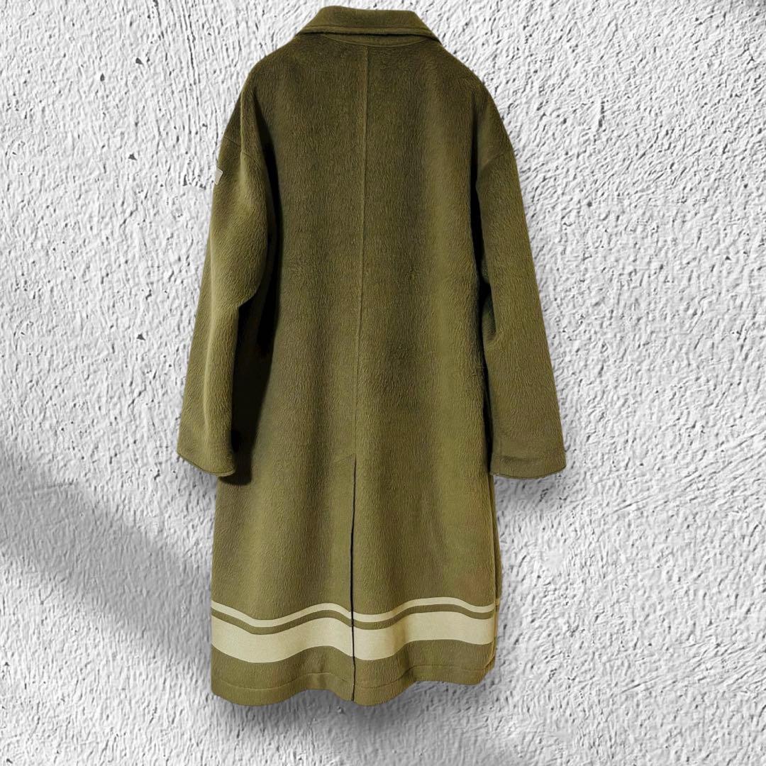 【美品］AVIREX　アヴィレックス　スライバーニット ロングコート　ミリタリー