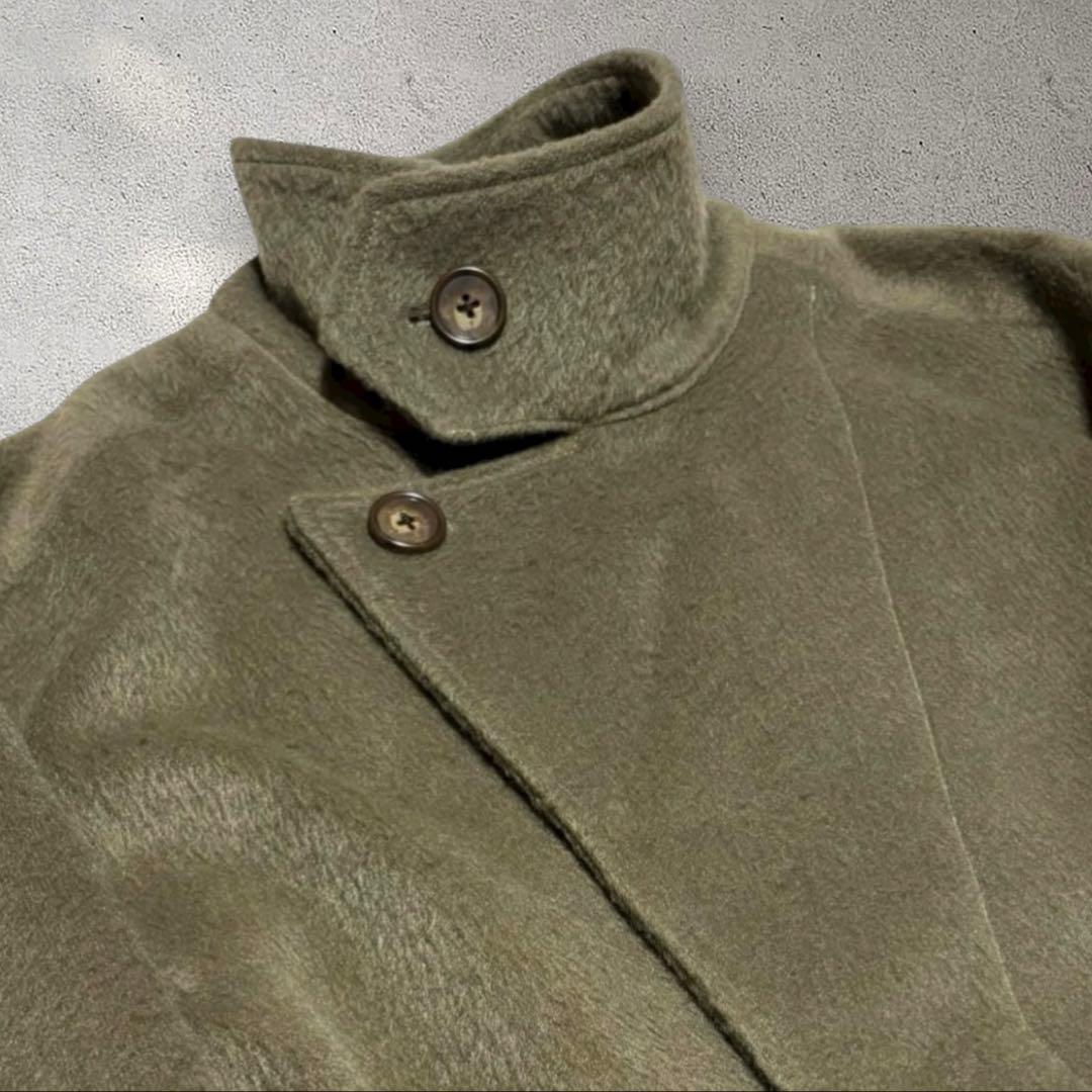 【美品］AVIREX　アヴィレックス　スライバーニット ロングコート　ミリタリー