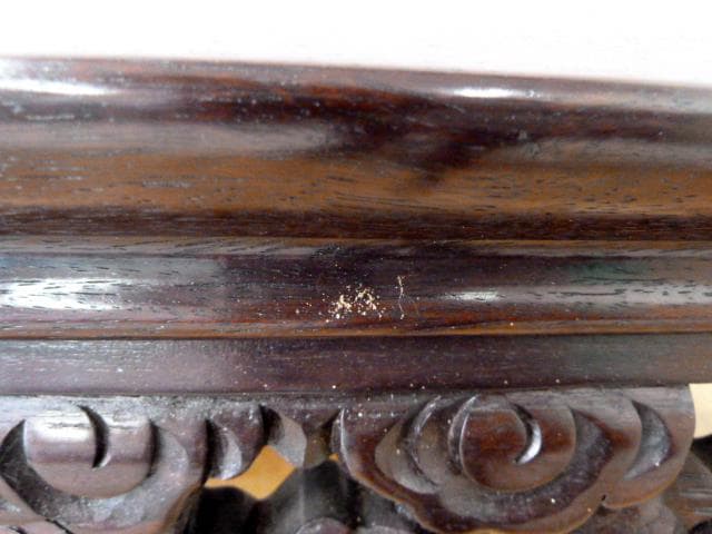 透かし彫り 座卓 張智雲 W1515×D916×H358mm 龍彫刻 机 座敷