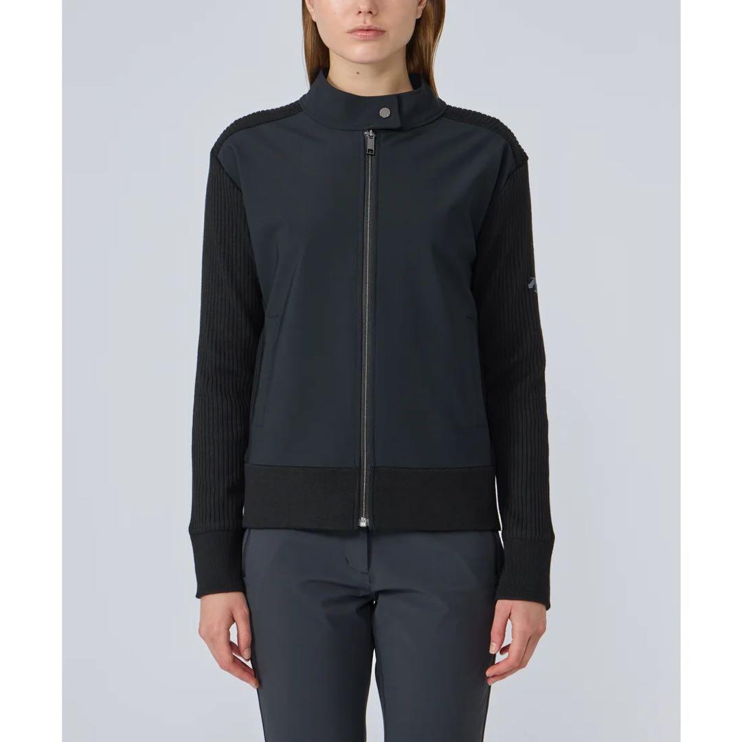 DESCENTEGOLF防風ニットハイブリッドフルジップスタンドカラージャケット