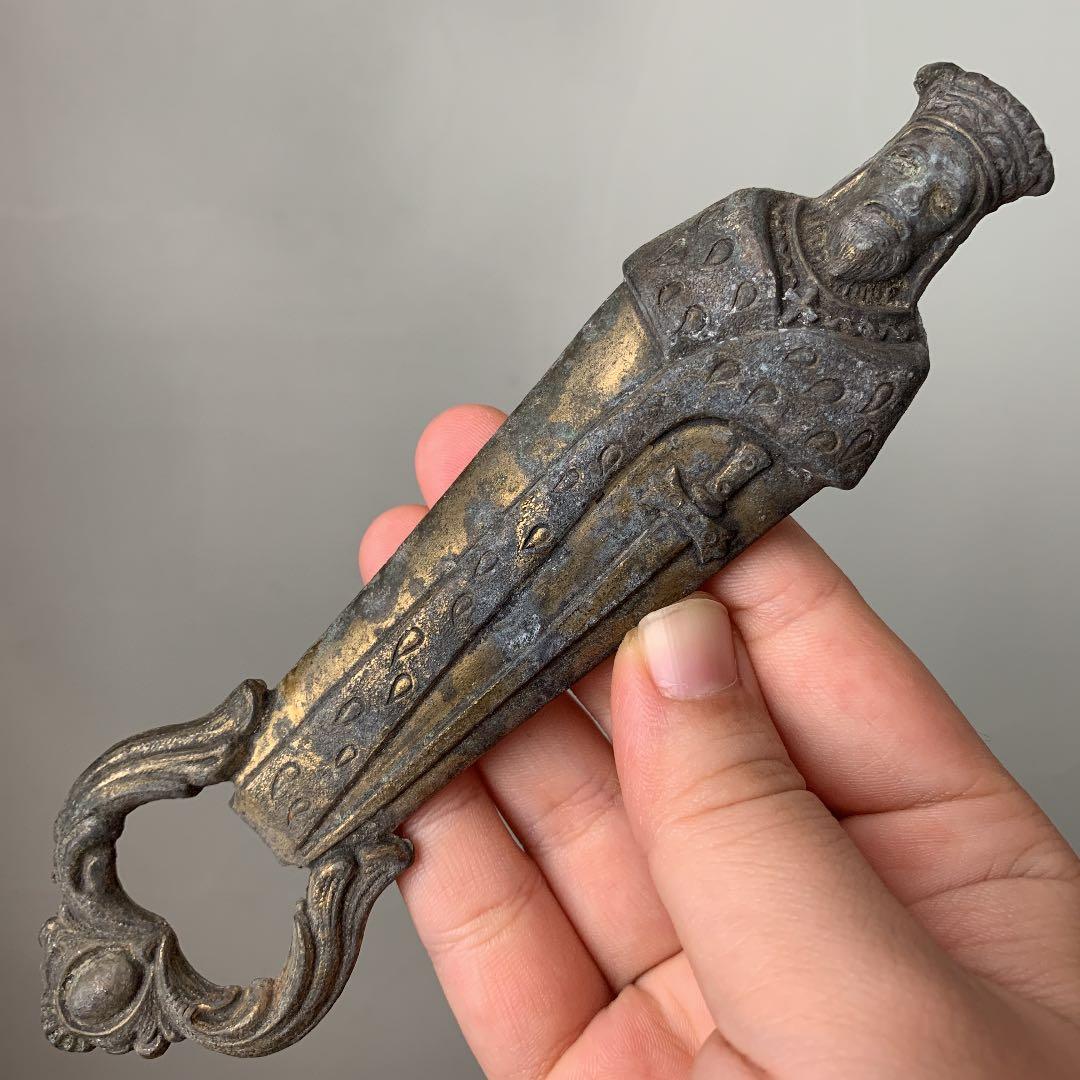 確認用　イタリア製　王様　栓抜き　ビンテージ風　真鍮　ブロカント　シャビー