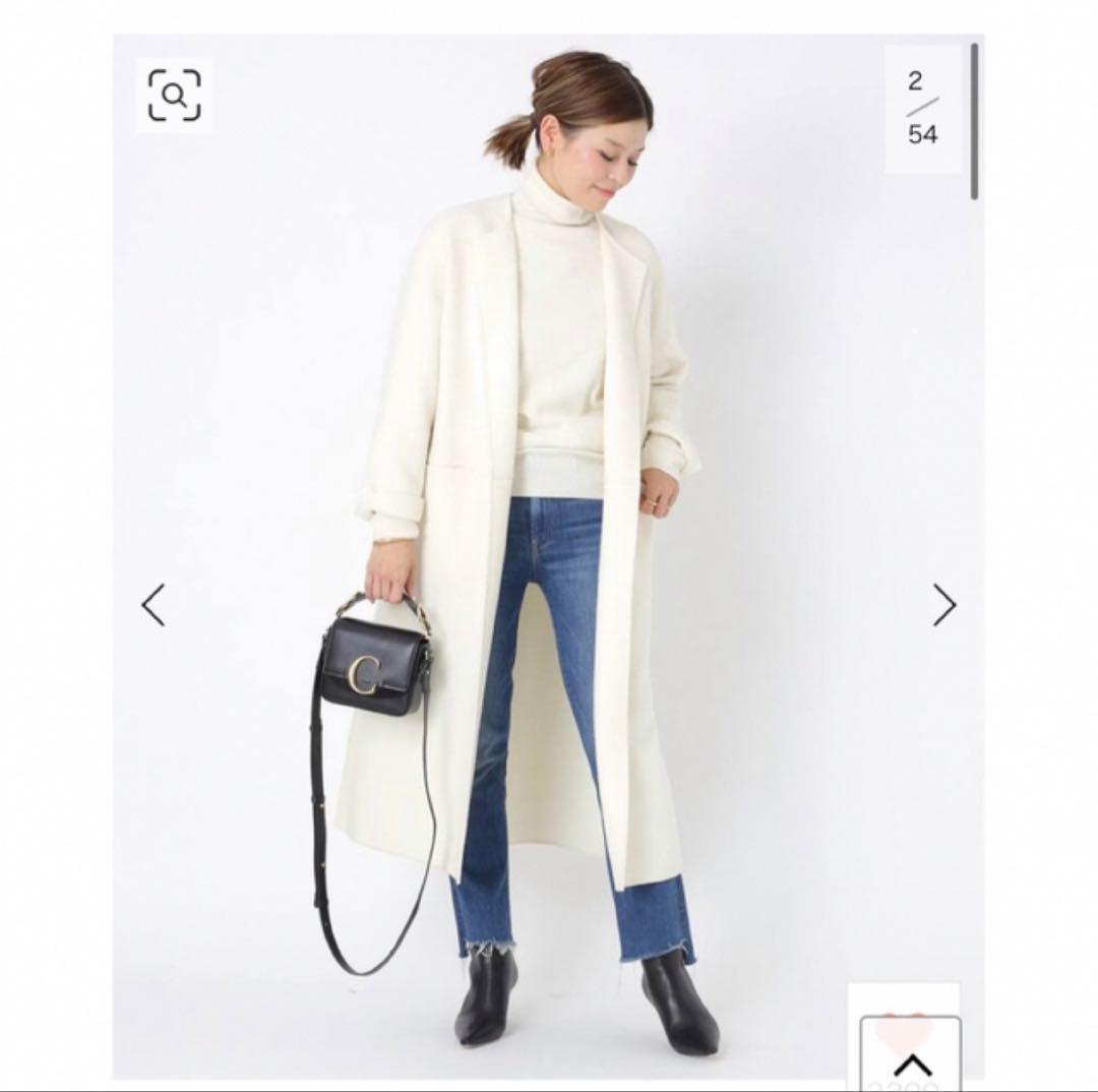 新品タグ付き★ドゥーズィエムクラス★リバーロングノーカラーコート